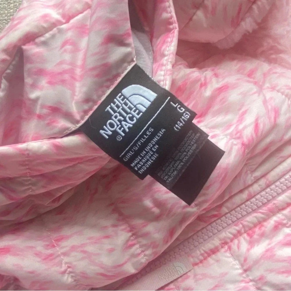 North Face Jacket Kids’ Large Pink Reversible Vest Puffer - Picture 5 of 7